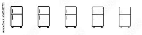 Fridge icon. Thin line icons collection for web ui.