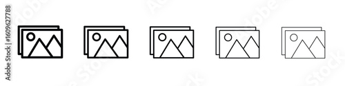 Gallery icon. Thin line icons collection for web ui.