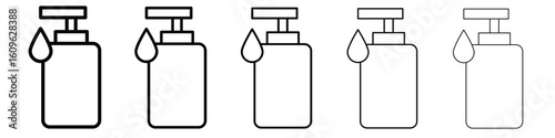 Hand sanitizer icon. Thin line icons collection for web ui.
