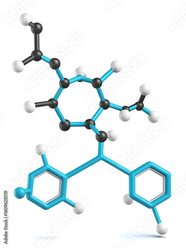 3D image of Magnesium stearate skeletal formula - molecular chemical structure of Magnesium octadecanoate isolated on white background