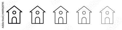 Home icon. Thin line icons collection for web ui.