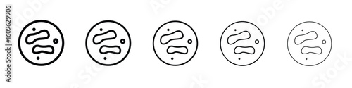 Microorganism icon. Thin line icons collection for web ui.