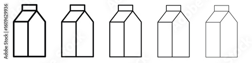 Milk carton icon. Thin line icons collection for web ui.