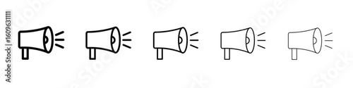 Promotion icon. Thin line icons collection for web ui.