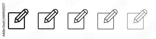 Register icon. Thin line icons collection for web ui.