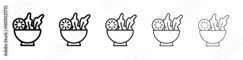 Salad icon. Thin line icons collection for web ui.
