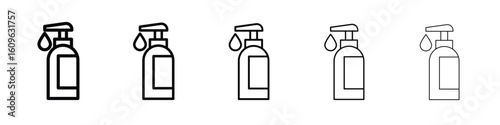 Sanitizer icon. Thin line icons collection for web ui.