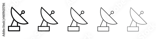 Satellite dish icon. Thin line icons collection for web ui.