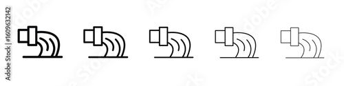 Sewage icon. Thin line icons collection for web ui.