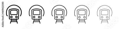Subway icon. Thin line icons collection for web ui.