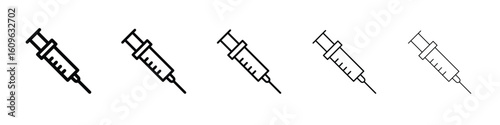 Syringe icon. Thin line icons collection for web ui.