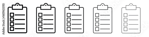 Todo list icon. Thin line icons collection for web ui.