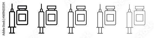 Vaccination icon. Thin line icons collection for web ui.