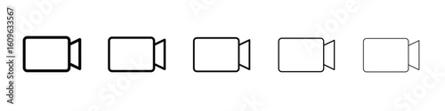 Video call icon. Thin line icons collection for web ui.