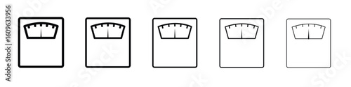 Weight scale icon. Thin line icons collection for web ui.