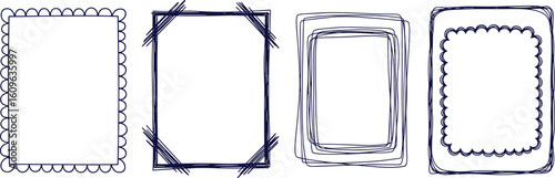 Hand drawn ink vintage frames. Stamp or letter mark frames for greeting cards, wedding, birthday party, invitations in italian or greek marine sea coastal style.