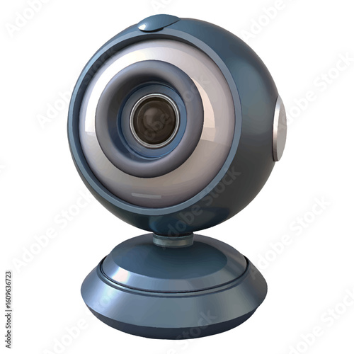 Sleek webcam for crisp video calls and streaming on white background for online communication needs