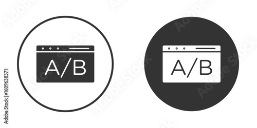 A B test icon doodle vectors, vector illustration