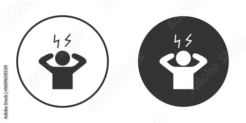 Anxiety icon doodle vectors, vector illustration