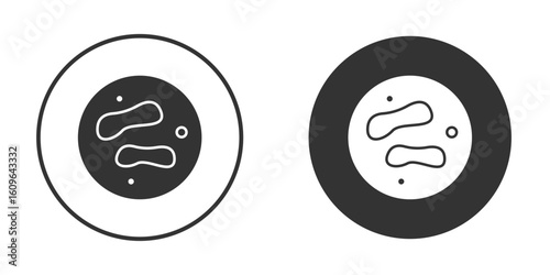 Microorganism icon doodle vectors, vector illustration