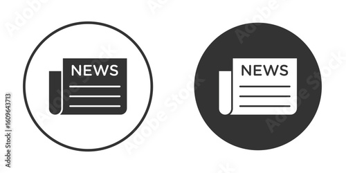 Newspaper icon doodle vectors, vector illustration