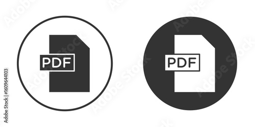 PDF file icon doodle vectors, vector illustration