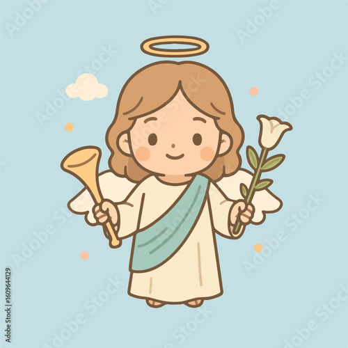 Archangel gabriel cute chibi style