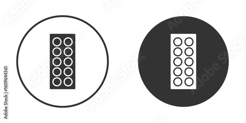 Pill blister pack icon doodle vectors, vector illustration