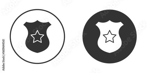 Police badge icon doodle vectors, vector illustration