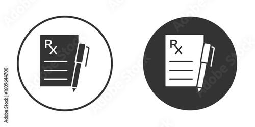 Prescription icon doodle vectors, vector illustration