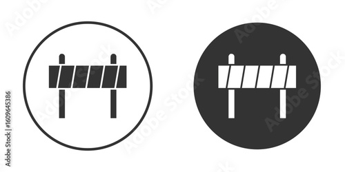 Roadblock icon doodle vectors, vector illustration