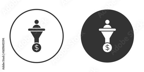 sales conversion icon doodle vectors, vector illustration