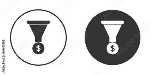 Sales funnel icon doodle vectors, vector illustration
