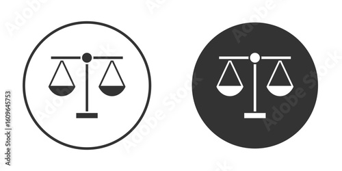 Scales of justice icon doodle vectors, vector illustration