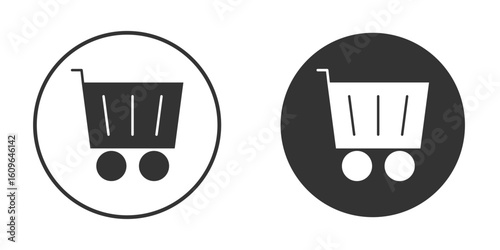 Shopping trolley icon doodle vectors, vector illustration
