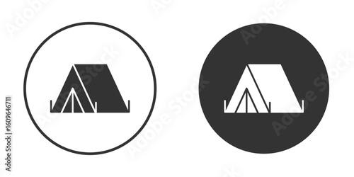 Tent icon doodle vectors, vector illustration