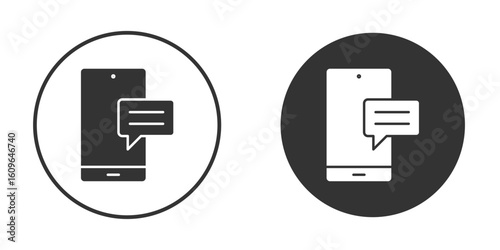 Text message icon doodle vectors, vector illustration
