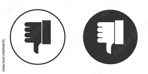 Thumbs down icon doodle vectors, vector illustration