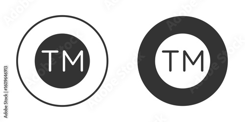 Trademark icon doodle vectors, vector illustration