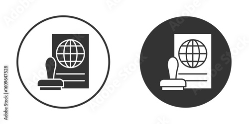 Visa icon doodle vectors, vector illustration