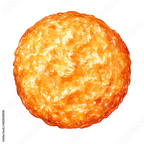 Fiery Celestial Body with Vibrant Orange and Yellow Surface