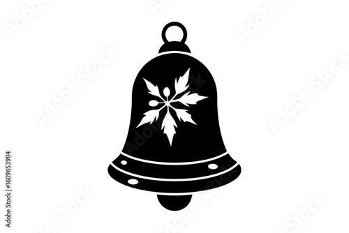 Classic Christmas Bells in Silhouette for Winter Decoration