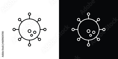 Bacteria icon design vector art Illustrations