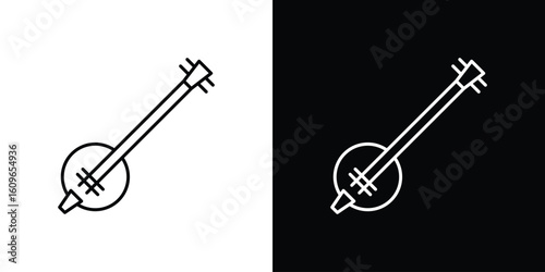 Banjo icon design vector art Illustrations