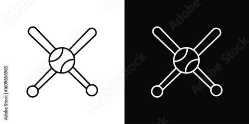 Baseball icon design vector art Illustrations