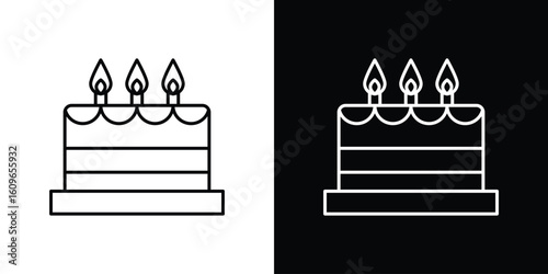 Cake icon design vector art Illustrations