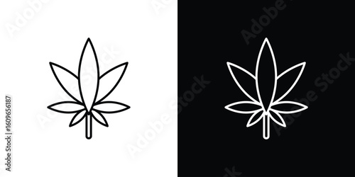 Cannabis icon design vector art Illustrations