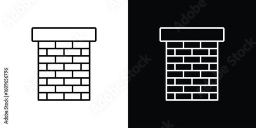 Chimney icon design vector art Illustrations