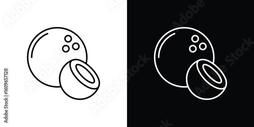 Coconut icon design vector art Illustrations