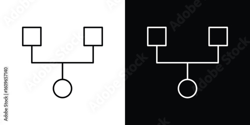 Code Fork icon design vector art Illustrations